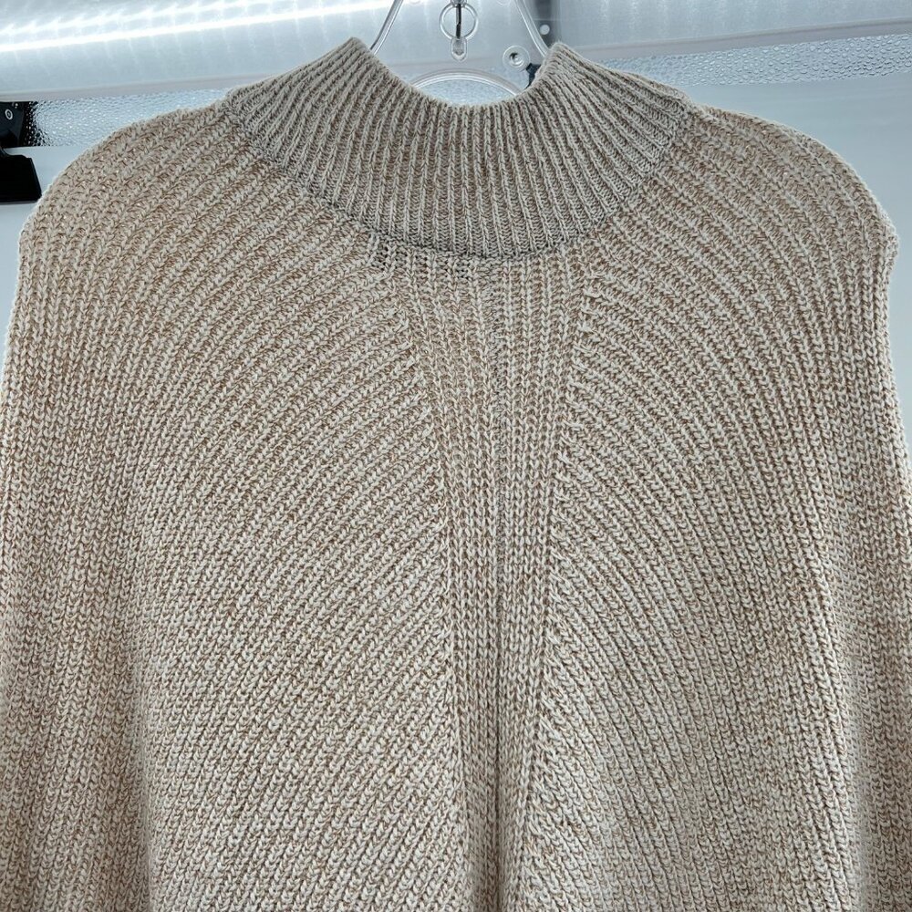 Roots Women's Cape Knit Sweater Mock Neck Cream One Size Fits All - Picture 2 of 8